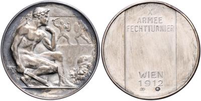 X. Armee Fechtturnier Wien 1912 - Mince a medaile