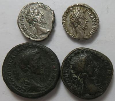 Commodus 177-192 (4 Stk., davon 2 AR) - Münzen und Medaillen