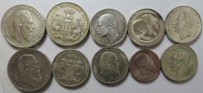 Deutsches Kaiserreich (10 Stk. AR) - Münzen und Medaillen