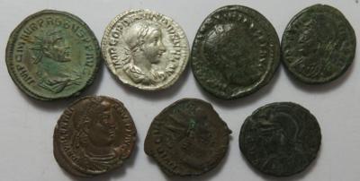 Römische Kaiserzeit (7 Stk. davon 1 AR) - Münzen und Medaillen