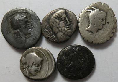 Römische Republik (5 Stk. AR) - Monete e medaglie