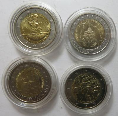 Vatikan, 2- EuroGedenkmünzen (4 Stk.) - Coins and medals