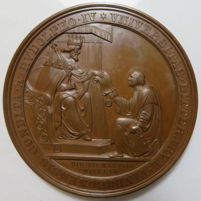 500 Jahrfeier der Gründung der Universität in Wien am 12. März 1865 - Monete e medaglie