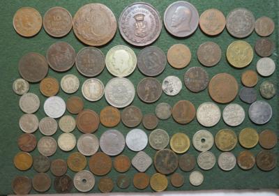 Alle Welt (ca. 80 Stk. vereinzelt auch AR) - Monete e medaglie