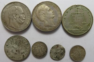 Altdeutschland (7 Stk., davon 6 AR) - Münzen und Medaillen