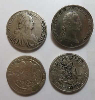 beschädigte Taler (4 Stk. AR) - Münzen und Medaillen