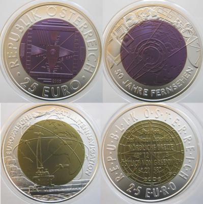 Bimetall Niobmünzen (2 Stk.) - Monete e medaglie