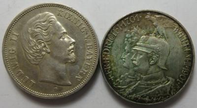 Deutsches Kaiserreich (2 Stk. AR) - Münzen und Medaillen