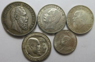 Deutsches Kaiserreich (ca. 17Stk. AR) - Münzen und Medaillen