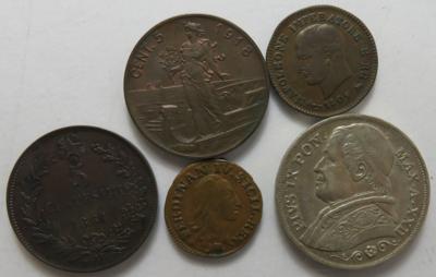 Italienische Staaten, Italien und Vatikan (ca. 39 Stk., davon 3 AR) - Münzen und Medaillen