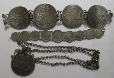 Münzschmuck (3 Teile AR) - Coins and medals