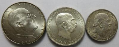 Österreich / International (ca. 38 Stk., davon ca. 25 AR) - Monete e medaglie
