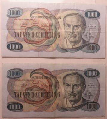 Papiergeld Deutschland / Österreich (9 Stk.) - Münzen und Medaillen
