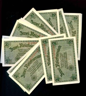 Reichskreditkassen, 2 Reichsmark (ca. 36 Stk.) - Münzen und Medaillen