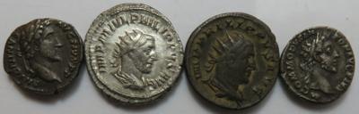 Römische Kaiserzeit (10 Stk., davon 8 Stk. AR/BIL) - Coins and medals