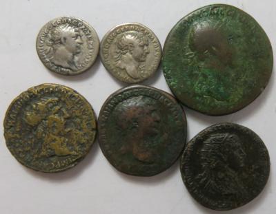 Traianus 98-117 (ca. 16 Stk., davon 5 AR) - Münzen und Medaillen