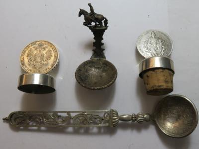 verarbeitete Münzen (4 Teile AR) - Coins and medals