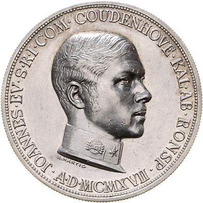 (4 AR) AR Medaille Josef Graf Coudenhove-Calergi 1917 (Nachprägung mit A Punze), - Münzen, Medaillen und Papiergeld