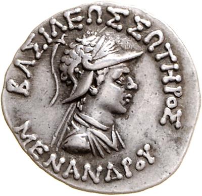 Griechenkönige von Baktrien und Indien, Menandros I. 155-130 v. C. - Monete, medaglie e carta moneta