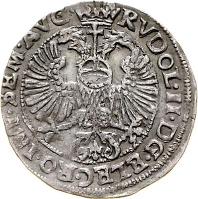 (8 AR) Adlerschillinge Zwolle (4x mit Titel Rudolf II.), - Münzen, Medaillen und Papiergeld