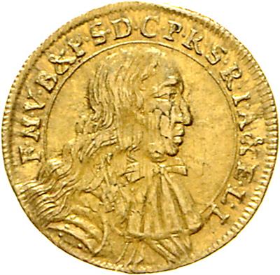 Bayern, Ferdinand Maria 1651-1679, GOLD - Münzen, Medaillen und Papiergeld