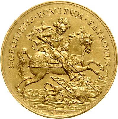St. Georg, GOLD - Münzen, Medaillen und Papiergeld
