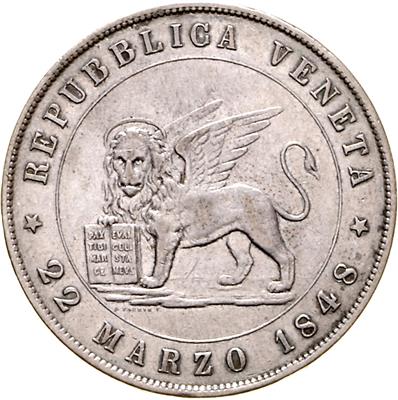Aufstände/Revolutionen 1848/1849 - Monete, medaglie e carta moneta