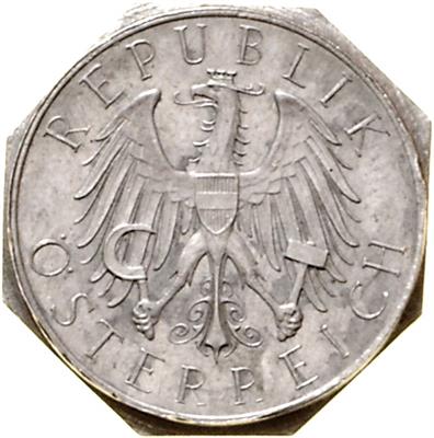 einseitiger achteckiger SN Abschlag der Wappenseite zu 25Schilling der Jahre 1926-1934,=3,55 g= II/III - Monete, medaglie e carta moneta