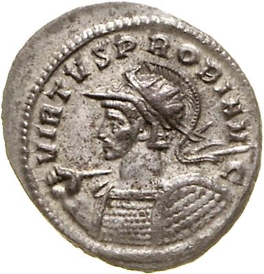 (ca. 15 versch. Antoniniane) u. a. Trebonianus Gallus (2x); Volusianus (3x), - Mince a medaile