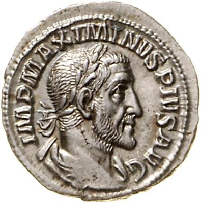 (ca. 27 verschiedene AR) 1.) Maximinus Thrax 235-238 - Münzen, Medaillen und Papiergeld