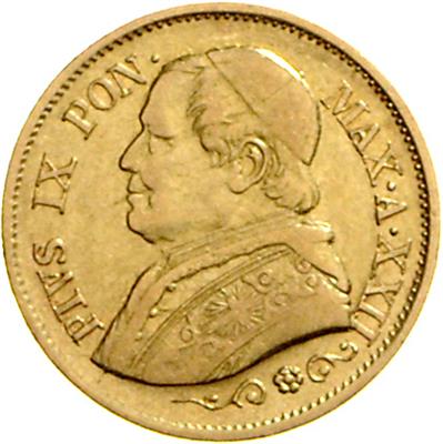 Pius IX. 1846-1878 GOLD - Münzen, Medaillen und Papiergeld