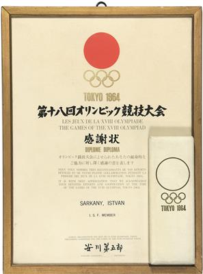 XVIII. Olympische Spiele in Tokio 1964 - Münzen, Medaillen und Papiergeld