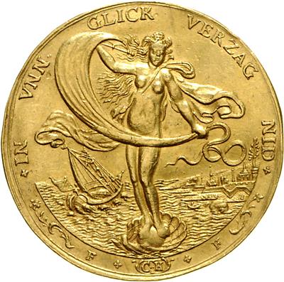 Zürich?, Hochzeitsmedaille, GOLD - Münzen, Medaillen und Papiergeld