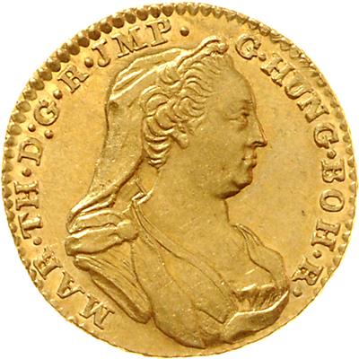 Maria Theresia, GOLD - Münzen, Medaillen und Papiergeld