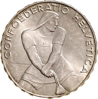 (7 AR) 5 Franken Gedenkprägungen 1936 (Wehranleihe), - Coins, medals and paper money