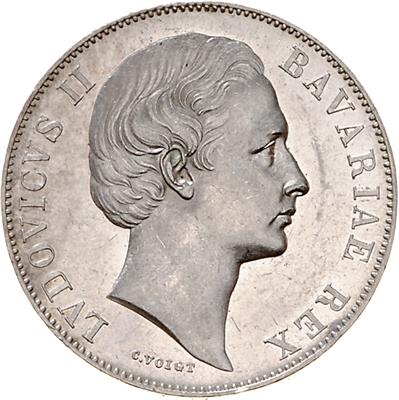 Bayern, Ludwig II. 1864-1886 - Münzen, Medaillen und Papiergeld