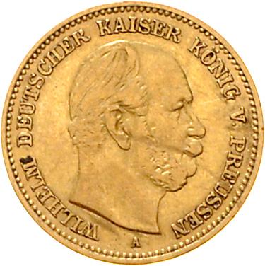 Preussen, Wilhelm I. 1871-1888, GOLD - Mince a medaile