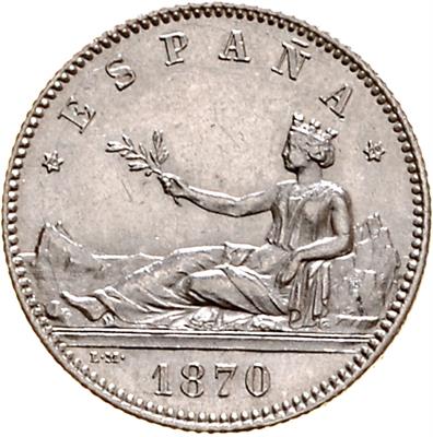 Provisorische Regierung 1868-1871 - Münzen, Medaillen und Papiergeld