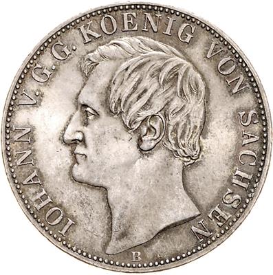 Sachsen, Johann 1854-1873 - Münzen, Medaillen und Papiergeld