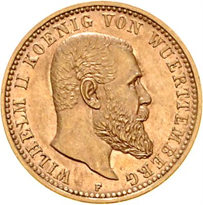 Württemberg, Wilhelm II. 1891-1918 GOLD - Mince a medaile