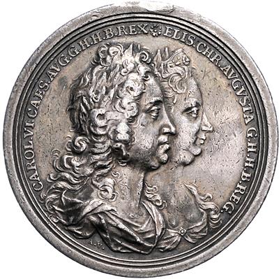Karl VI. von Habsburg und Elisabeth Christina von Braunschweig - Coins, medals and paper money
