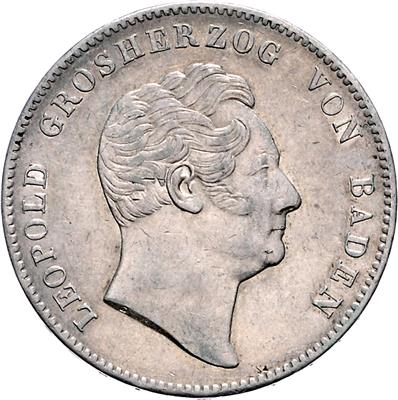 Baden, Leopold 1830-1852 - Münzen, Medaillen und Papiergeld
