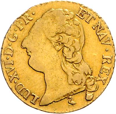 Louis XVI. 1774-1792 GOLD - Münzen, Medaillen und Papiergeld