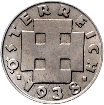 5 Groschen 1938, =2,99 g= III+ - Münzen und Medaillen