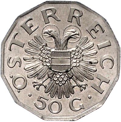 50 Groschen 1935, Probe auf 12eckigem Schrötling, =5,49 g=, (minimal fleckig) II - Münzen und Medaillen