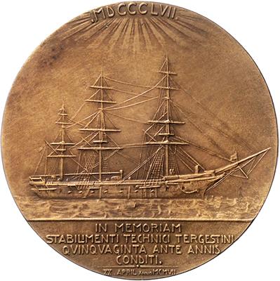 50 Jahre Triester Schiffsbauanstalt "Stabilimento Tecnico Triestino" - Mince a medaile