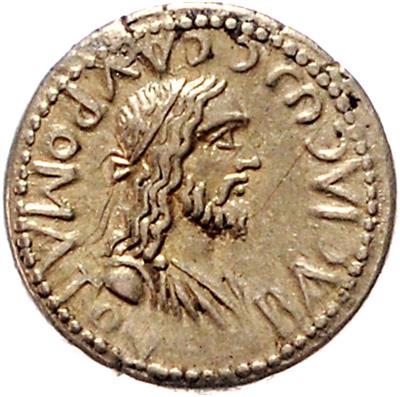 BOSPORANISCHES KÖNIGREICH, Sauromates II. 174/175-210/211n. C. und Septimius Severus mit Caracalla, ELEKTRON - Mince a medaile