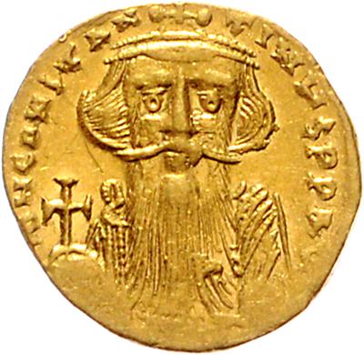 Constans II. 641-668, GOLD - Münzen und Medaillen