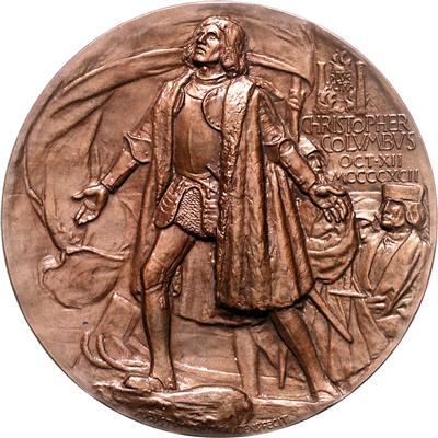 World Columbus Exposition 1893, Karl Ignaz Trübner (1846-1907) Verleger in Straßburg - Monete e medaglie
