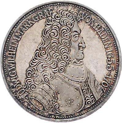 5 Deutsche Mark 1955 G. Markgraf Ludwig Wilhelm von Baden, 300. Geburtstag. Jaeger 390. =11,15 g= (unger.) II+/II- - Münzen und Medaillen